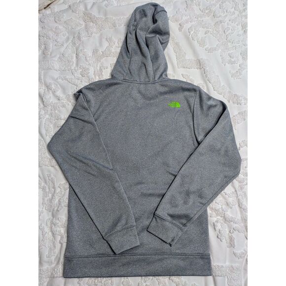 🟢 North Face Men’s Half Dome Hoodie Gray w/ Green Logo Size S – Pullover Fleece - Picture 3 of 7